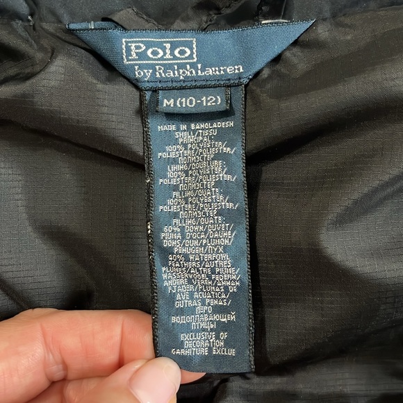 Polo Ralph Lauren Puffer Vest Size Medium (8-12) - Picture 9 of 9